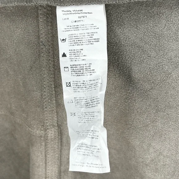 Women’s Joseph Ribkoff Tan Long Sleeve Wrap Faux Leather Jacket Designer Size 12 - Picture 6 of 6